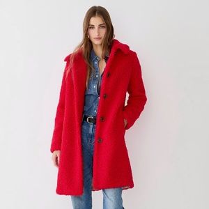 NWT JCrew Petite teddy sherpa lady coat